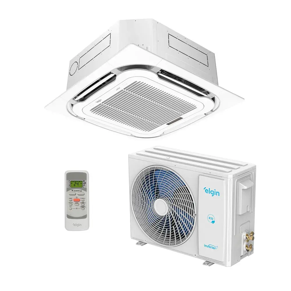 Ar-Condicionado Cassete Elgin 4 Vias Inverter 12.000 BTUs Frio 220V