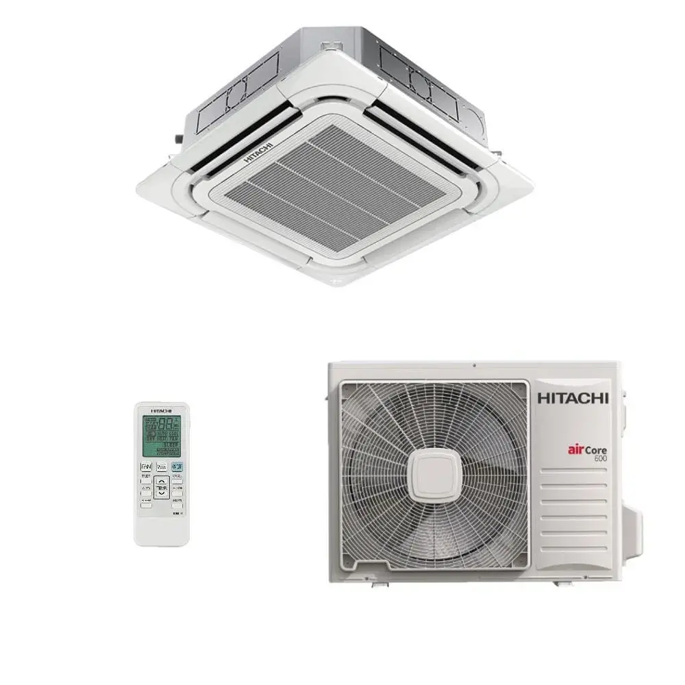 Ar-Condicionado Cassete Hitachi 4 Vias Inverter 18.000 BTUs Frio 220V